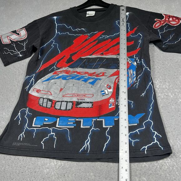 VTG 1995 Kyle Petty Coors Light 2-Sided AOP Graphic T-Shirt Thunder NASCAR Sz M - Picture 8 of 13